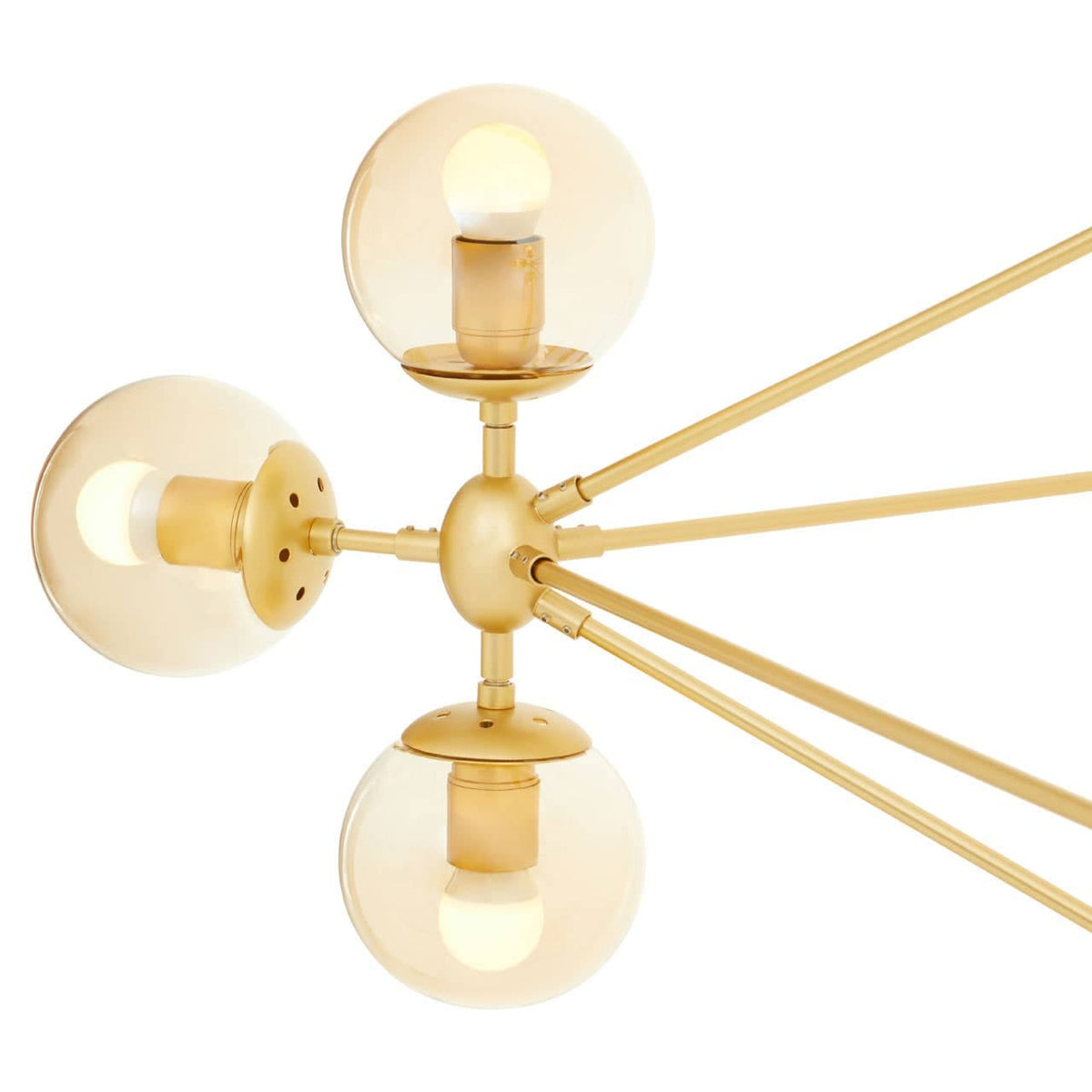 Abira Fifteen Bulb Gold Finish Pendant Light.