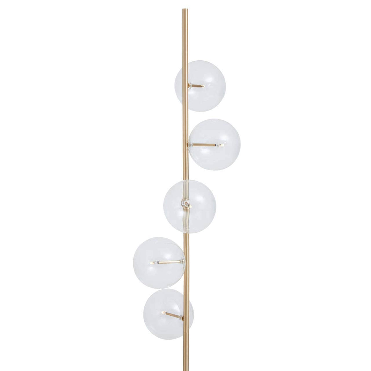Abira Five Bulb White Marble Floor Lamp.