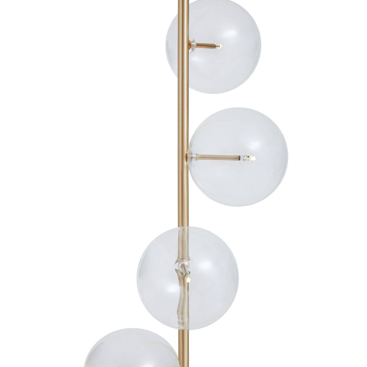 Abira Five Bulb White Marble Floor Lamp.