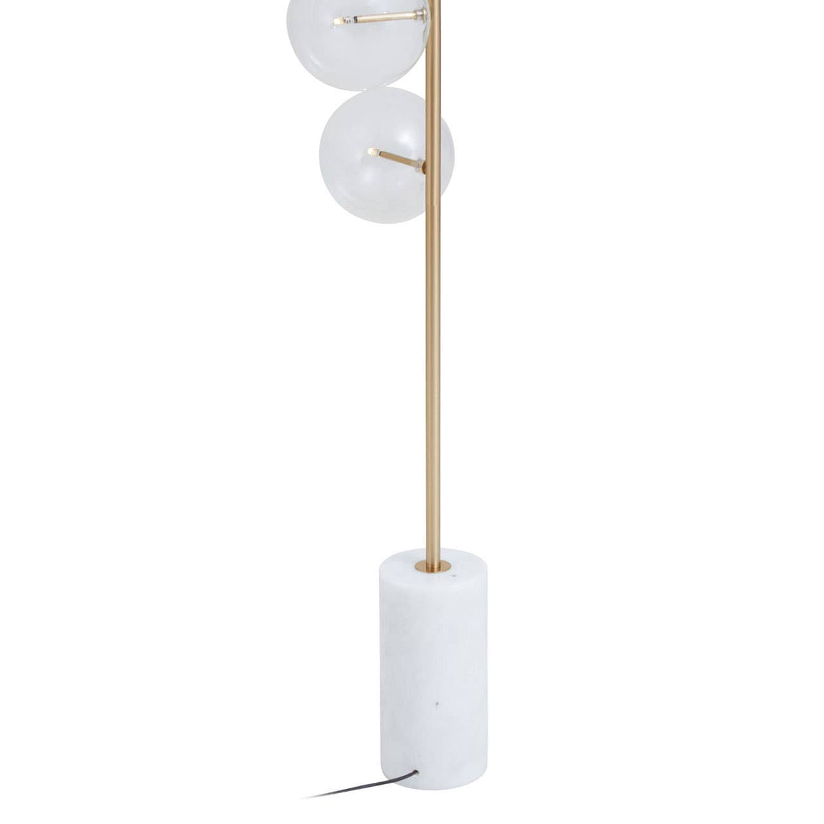 Abira Five Bulb White Marble Floor Lamp.