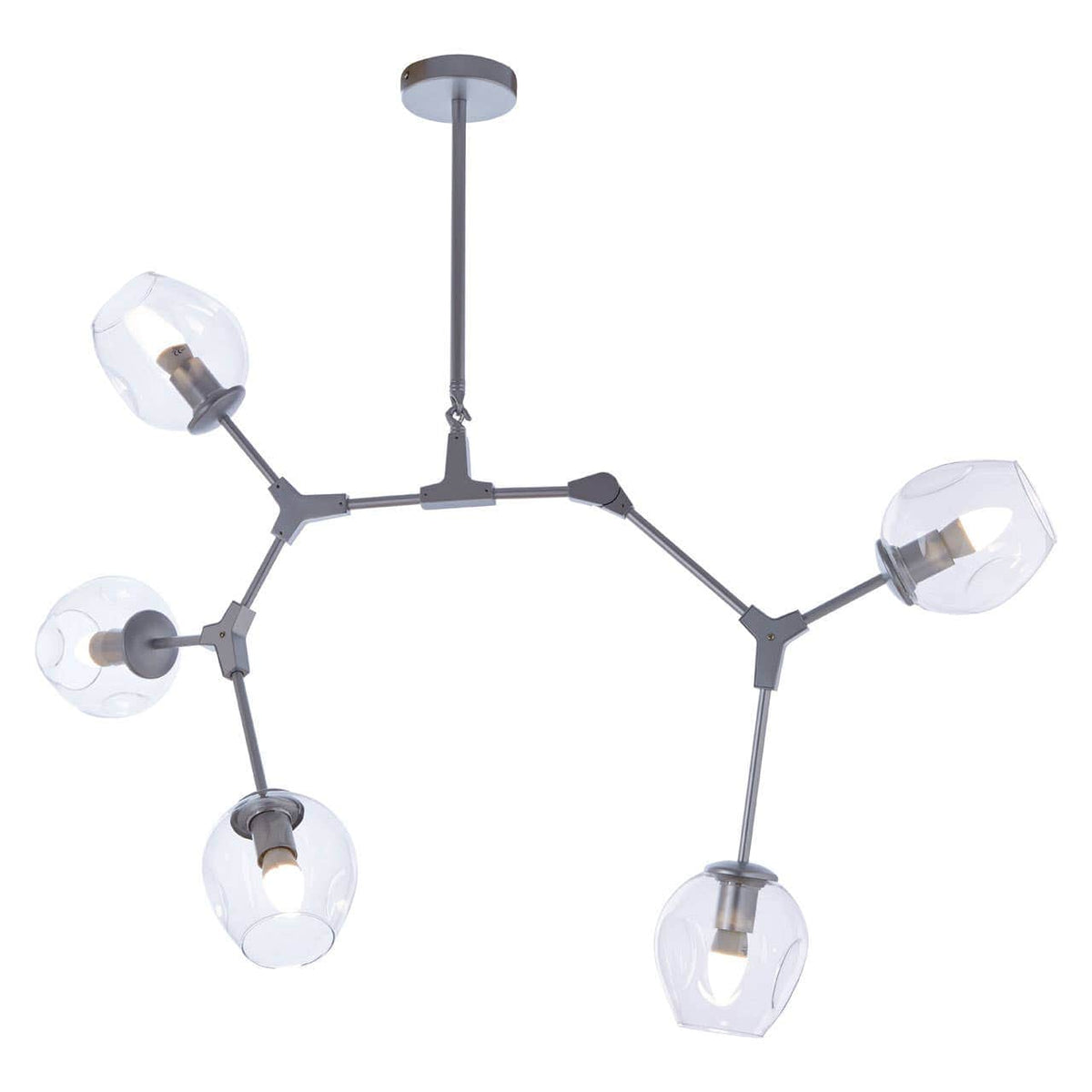 Abira Silver Finish Pendant Lamp.