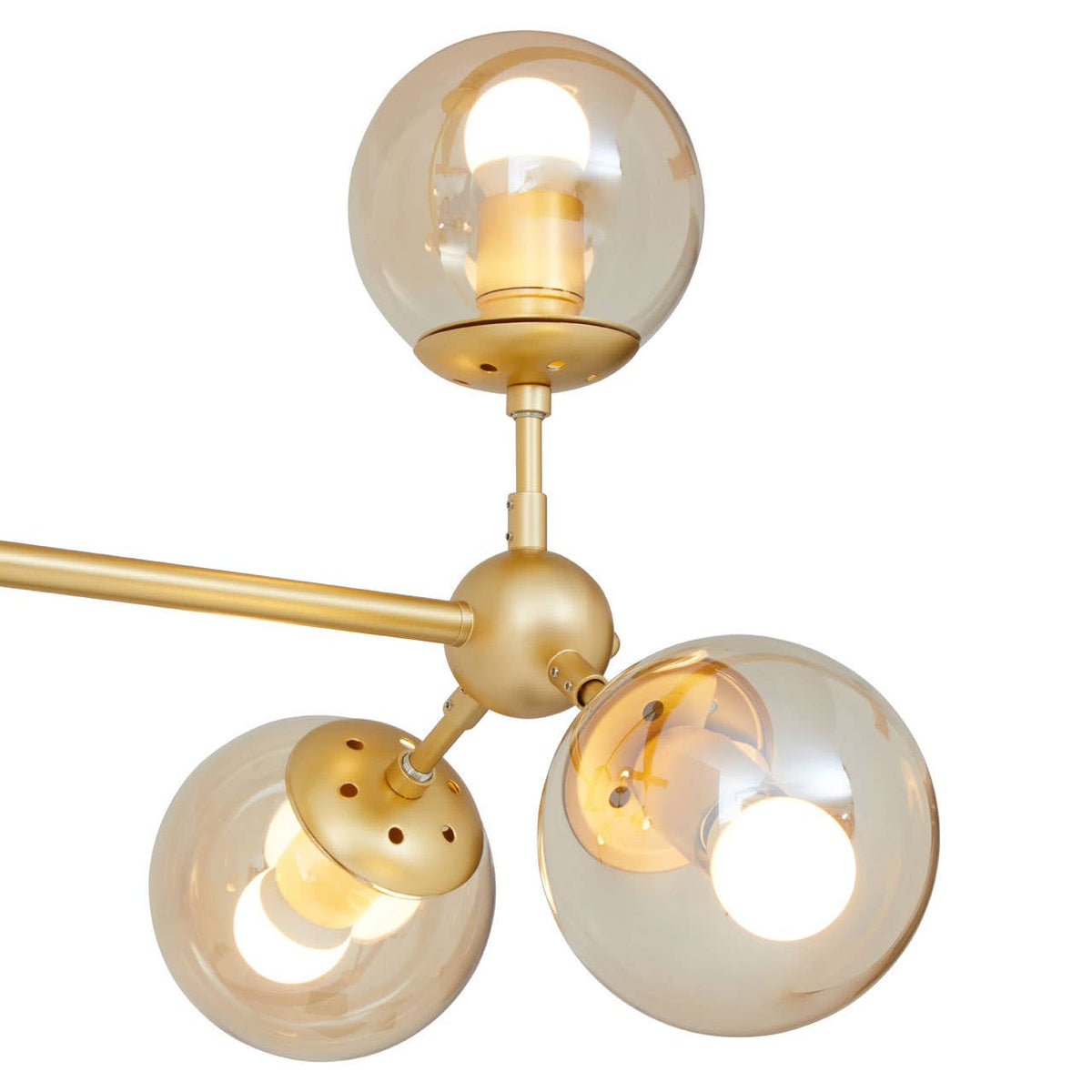 Abira Six Bulb Gold Finish Pendant Light.
