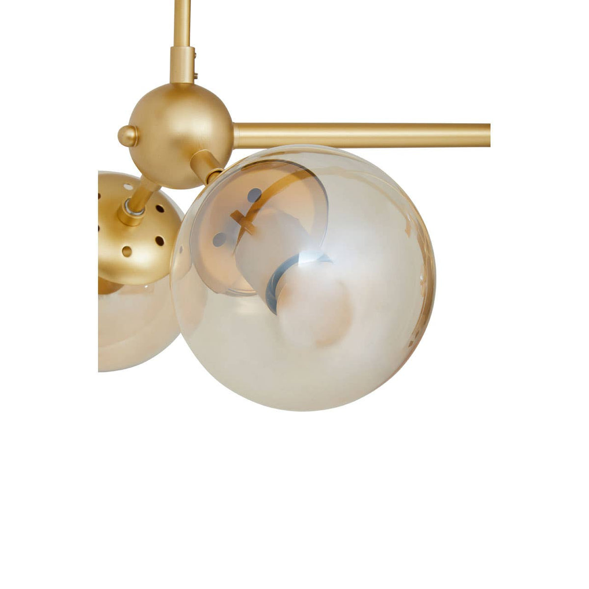 Abira Six Bulb Gold Finish Pendant Light.