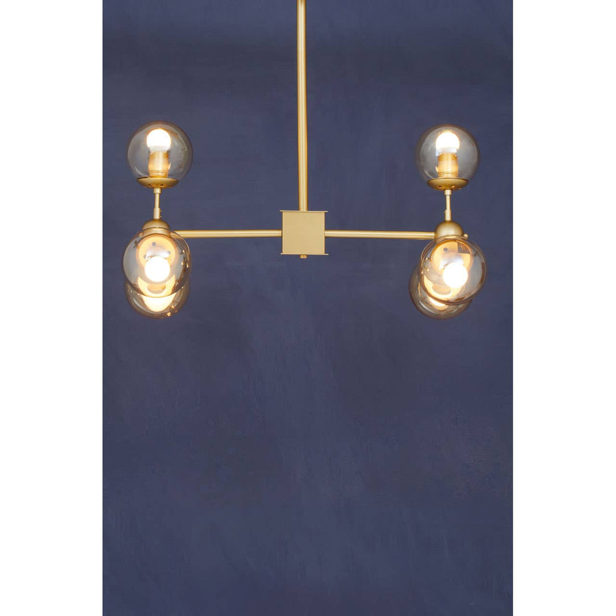 Abira Six Bulb Gold Finish Pendant Light.