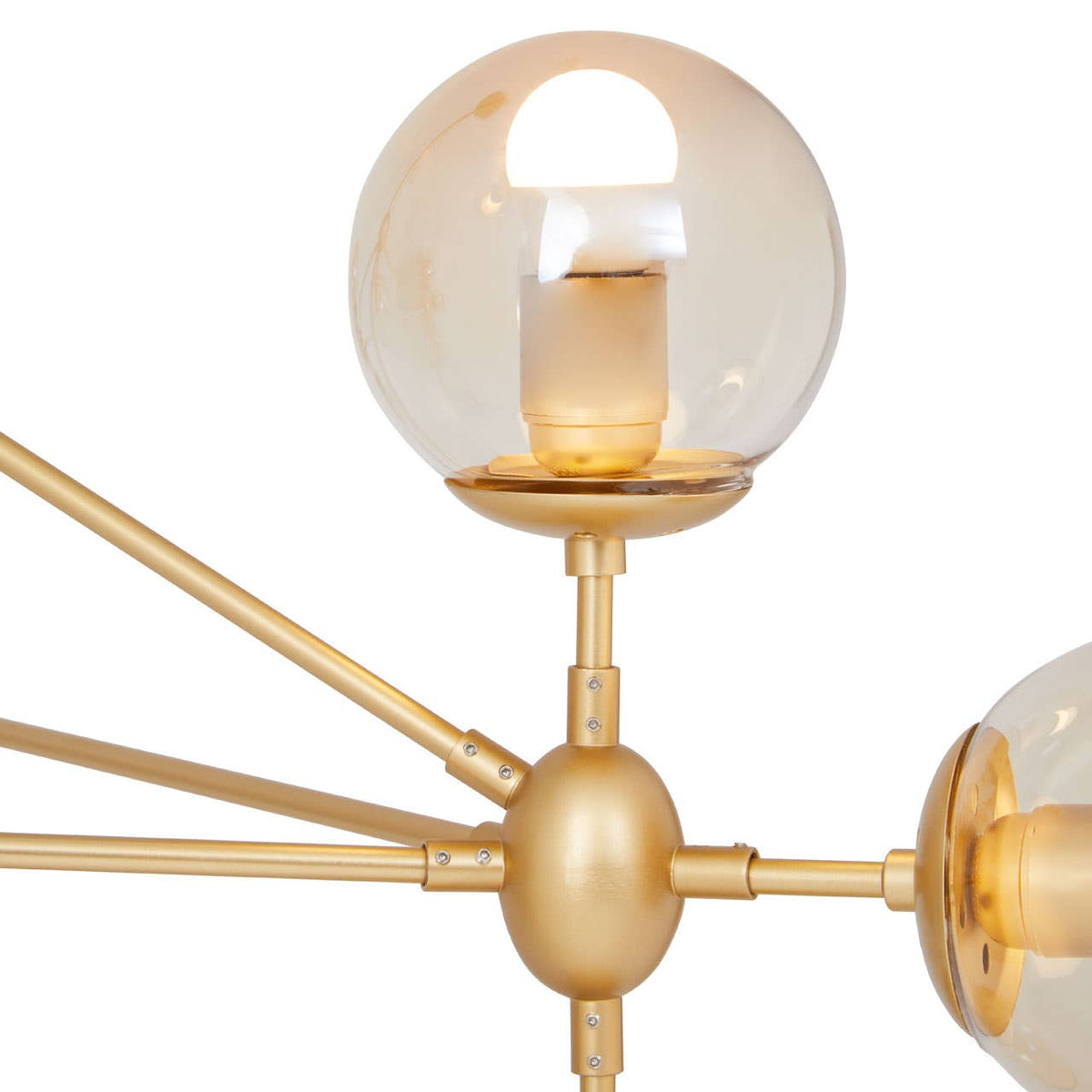 Abira Ten Bulb Gold Finish Pendant Light.