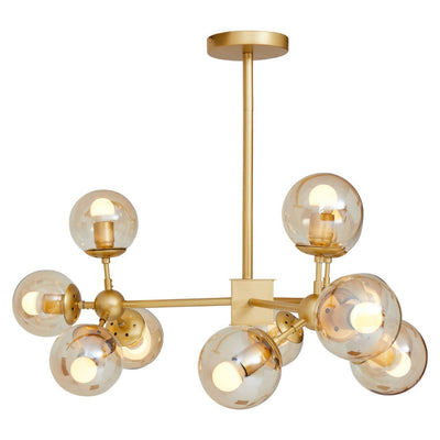 Noosa & Co. Lighting Abira Twelve Bulb Gold Finish Pendant Light House of Isabella UK