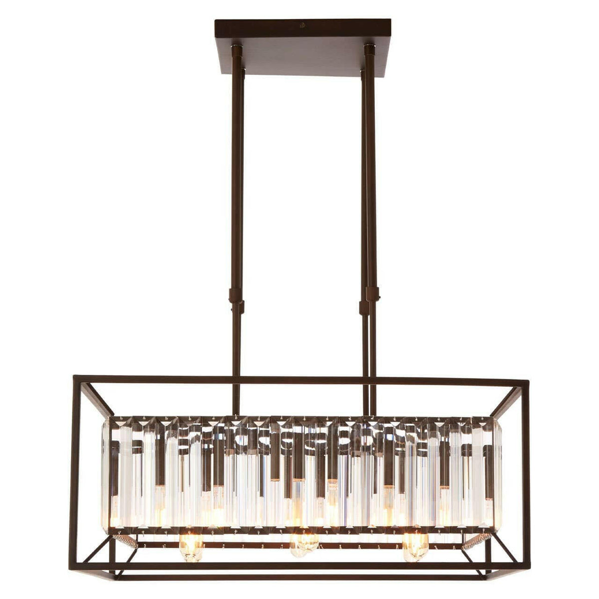 Akiko 6 Bulb Black Finish Pendant Lamp.