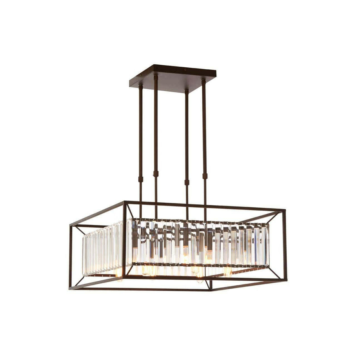 Akiko 6 Bulb Black Finish Pendant Lamp.