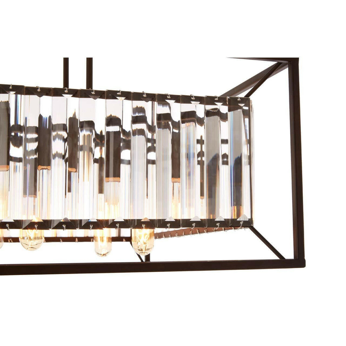 Akiko 6 Bulb Black Finish Pendant Lamp.