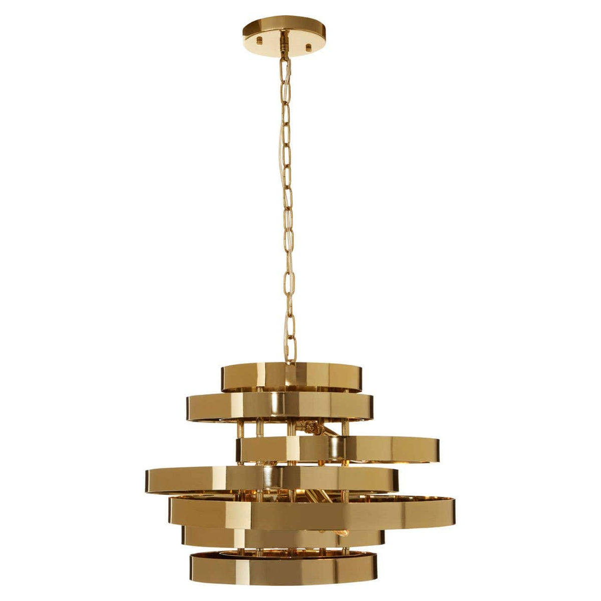 Alana 4 Bulb Gold Finish Pendant Lamp.