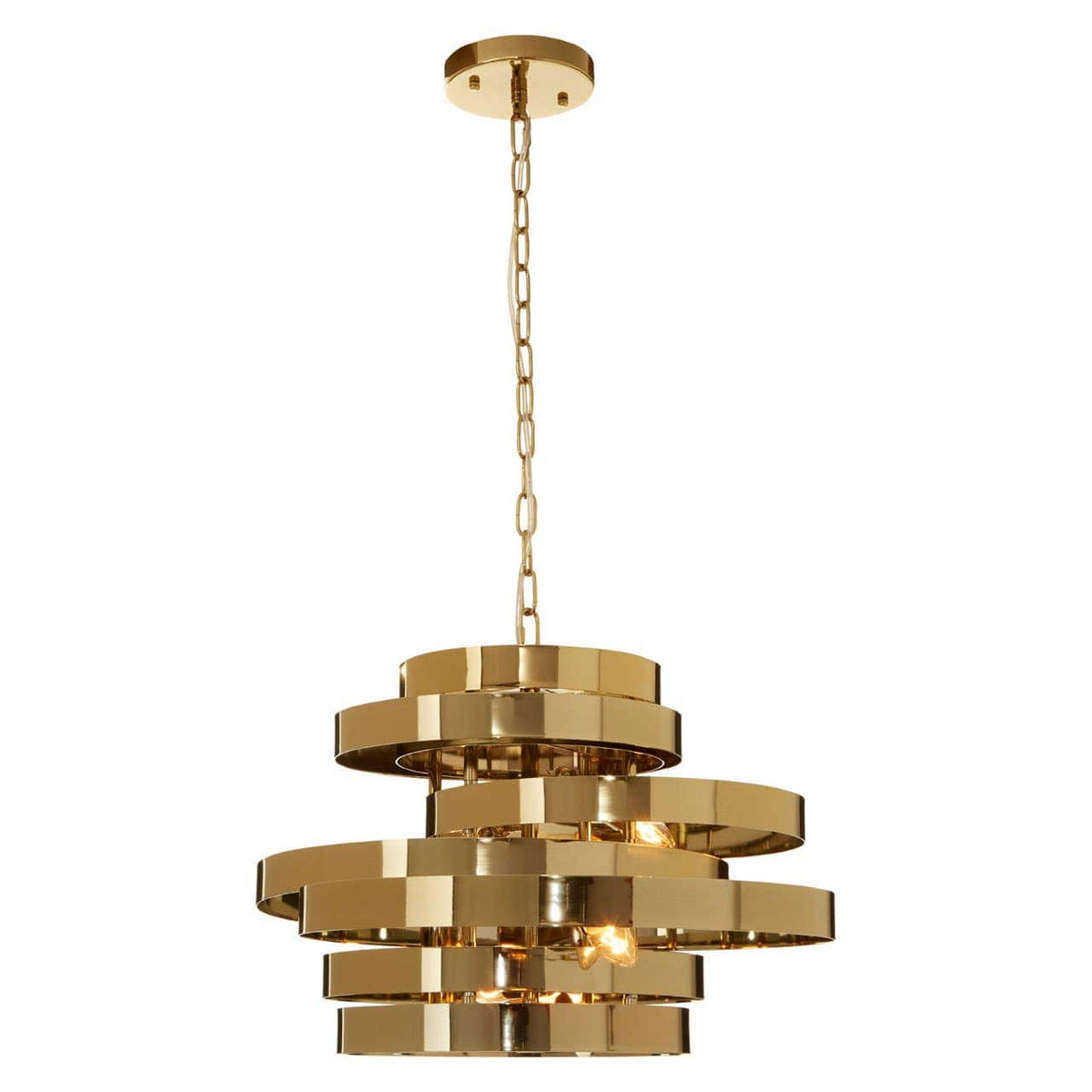 Alana 4 Bulb Gold Finish Pendant Lamp.