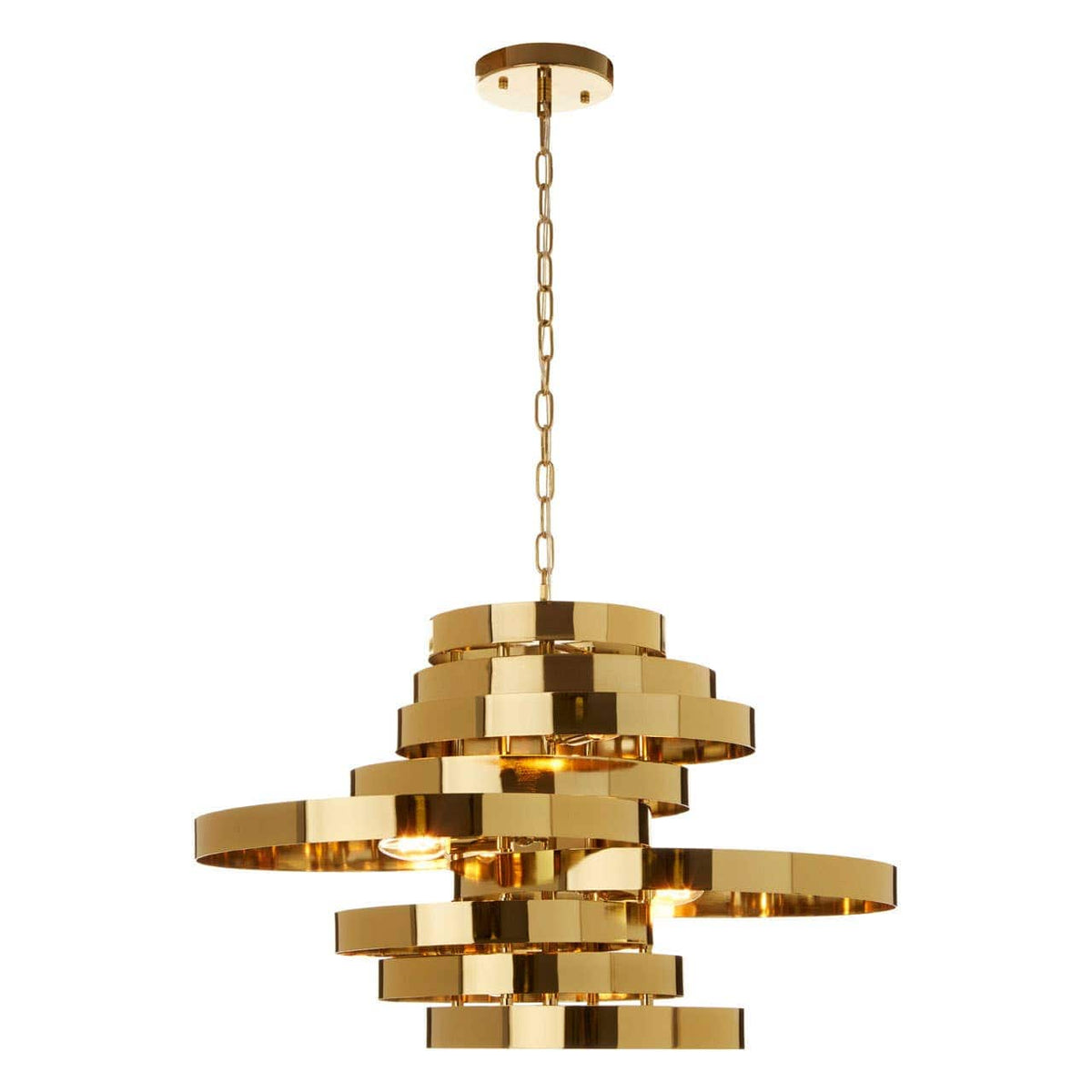 Alana 5 Bulb Gold Finish Pendant Lamp.