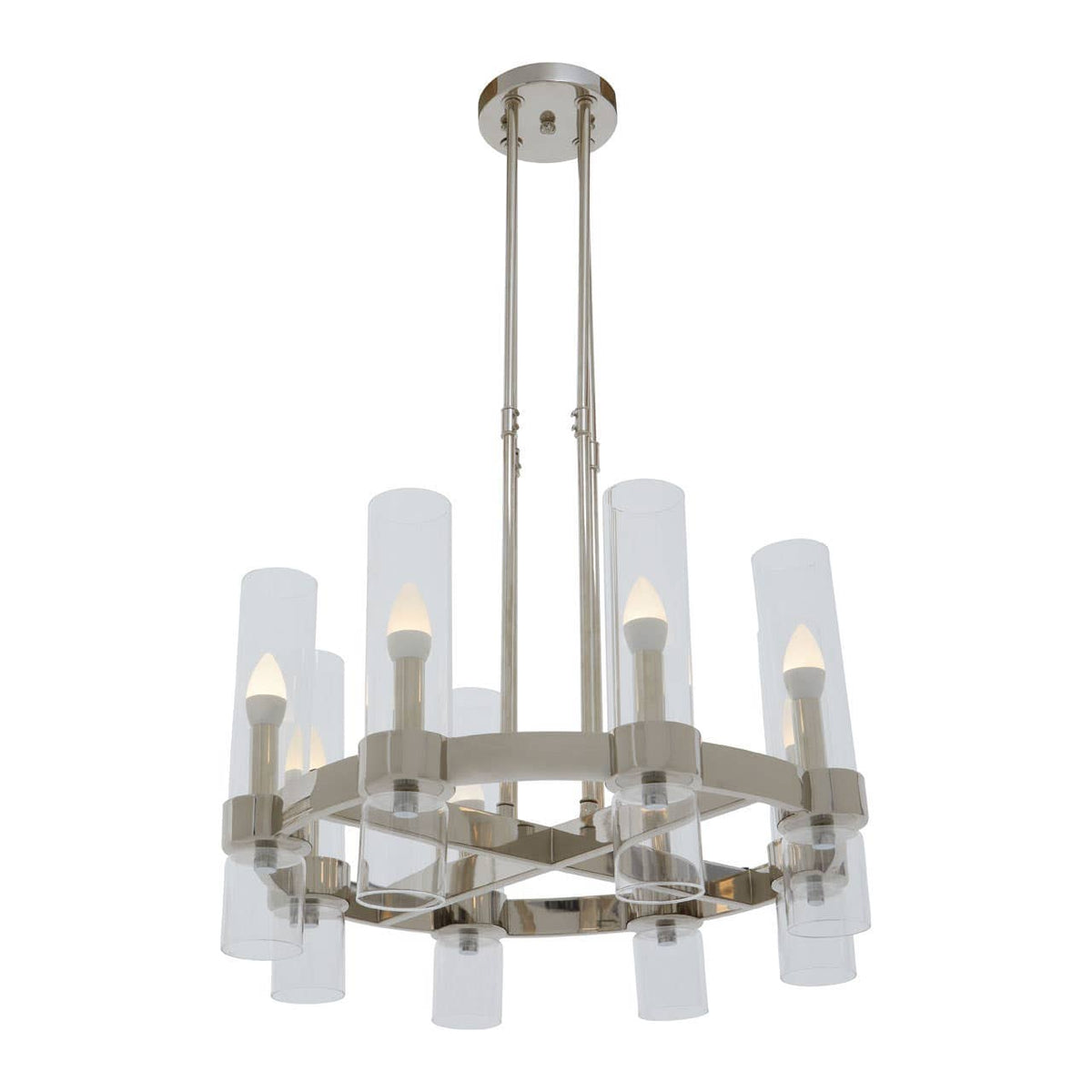 Alexis Nickel Finish Pendant Light.