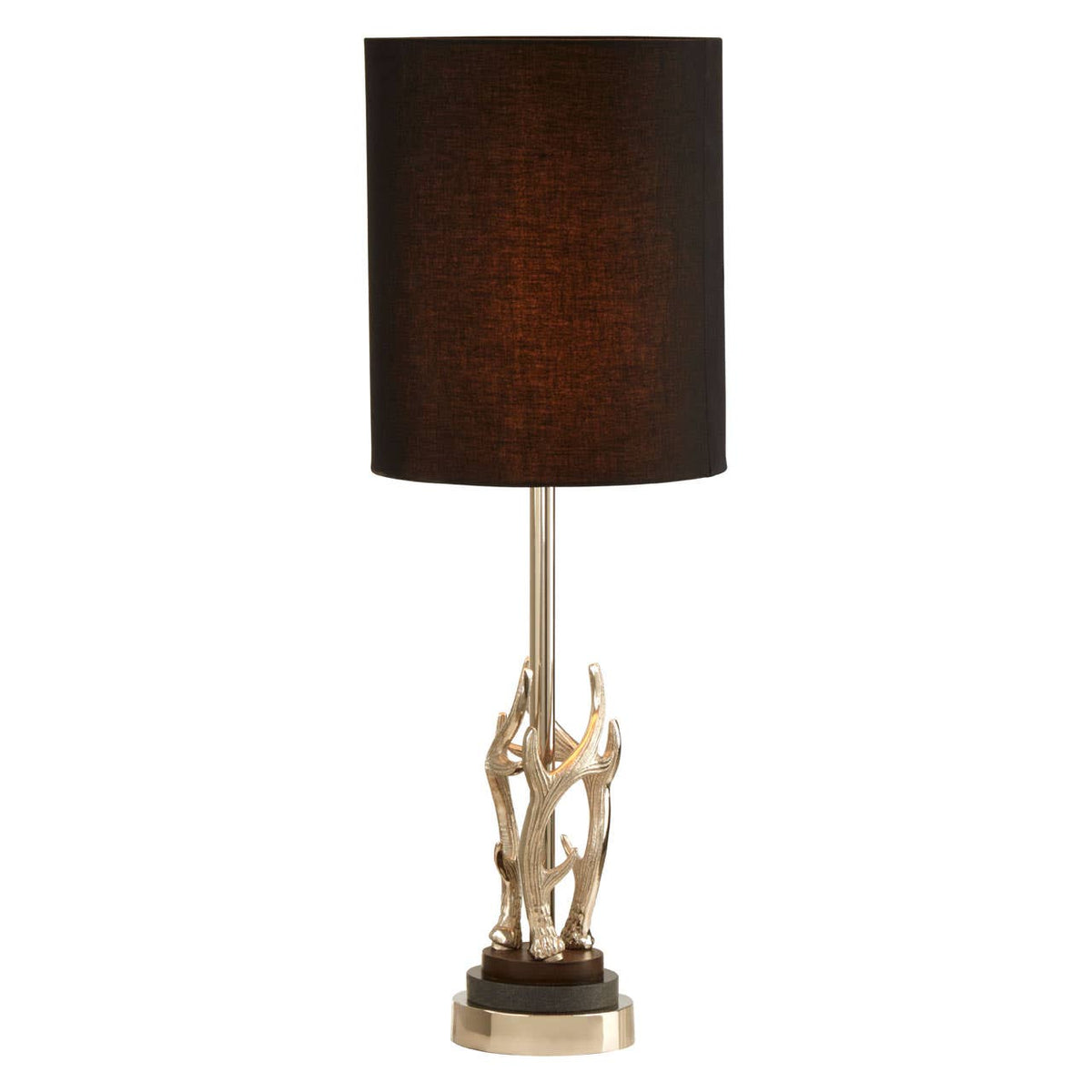 Antler Table Lamp With Marble Base.