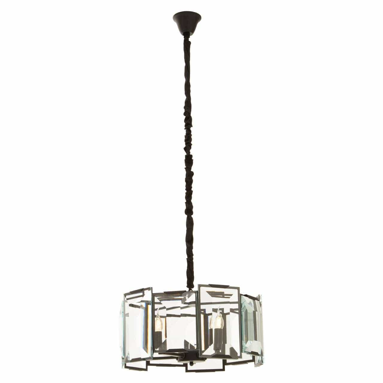 Noosa & Co. Lighting Babylon Black 6 Light Chandelier House of Isabella UK