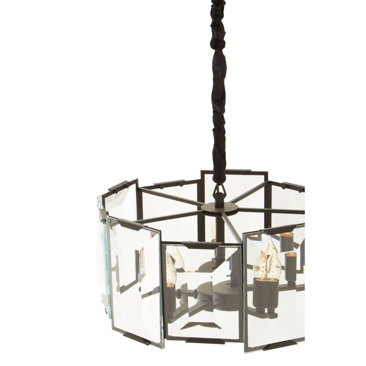 Noosa & Co. Lighting Babylon Black 6 Light Chandelier House of Isabella UK