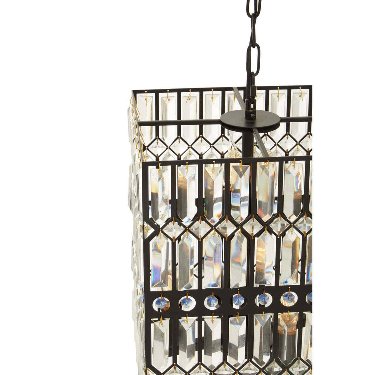 Noosa & Co. Lighting Babylon Black Crystal 6 Light Pendant Light House of Isabella UK