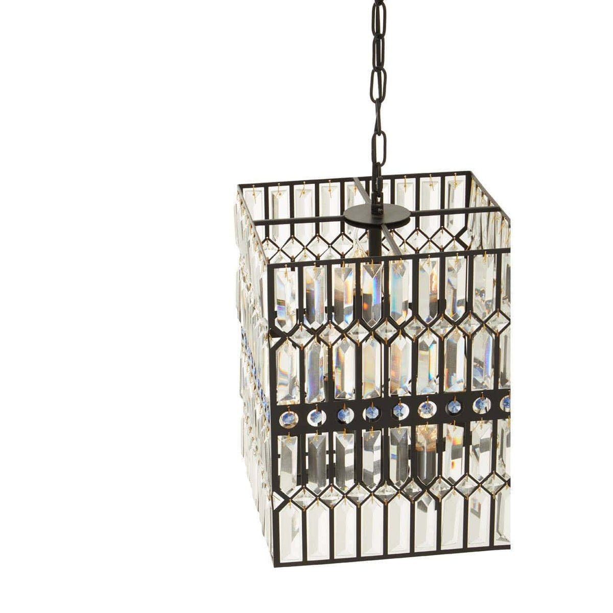 Noosa & Co. Lighting Babylon Black Crystal 6 Light Pendant Light House of Isabella UK