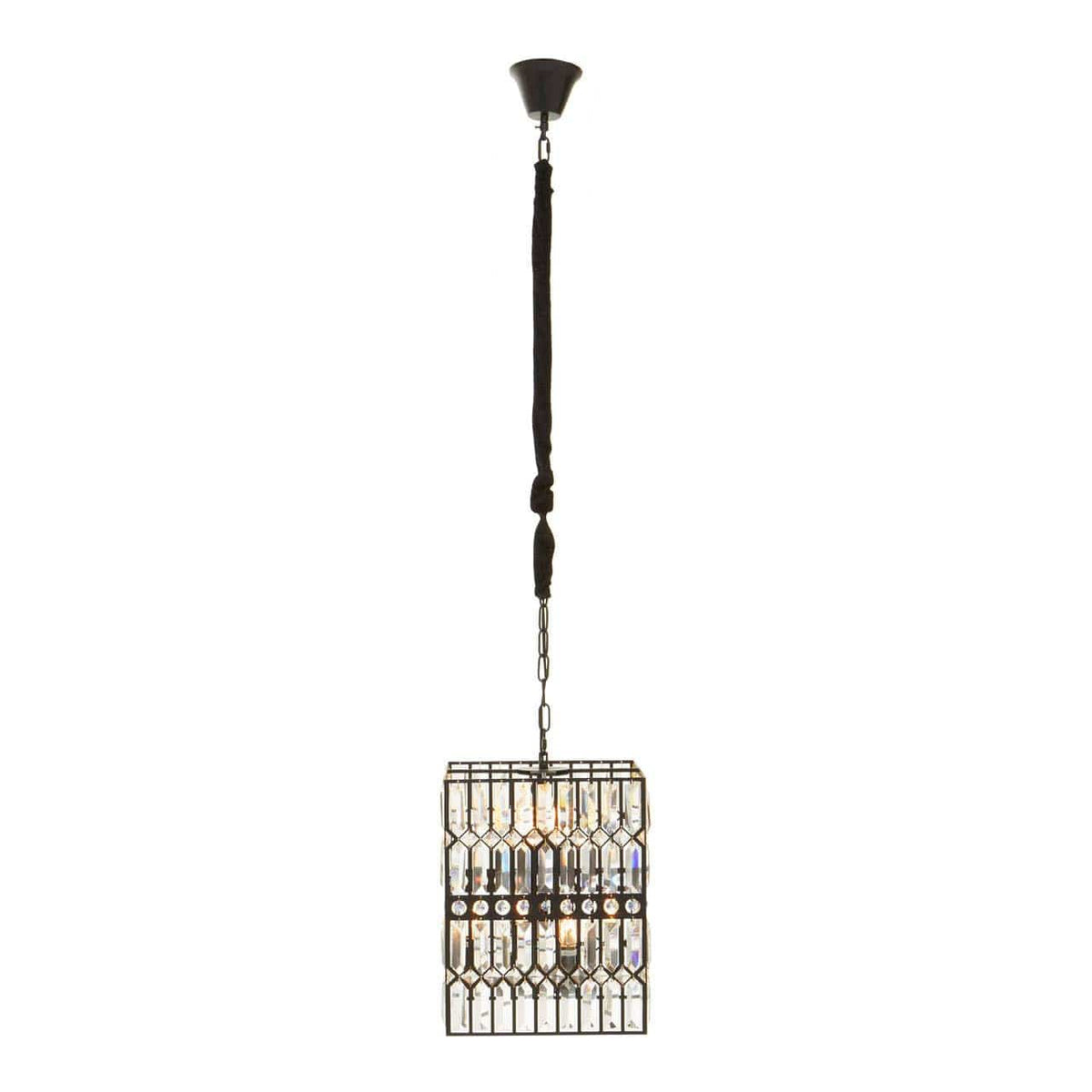 Noosa & Co. Lighting Babylon Black Crystal 6 Light Pendant Light House of Isabella UK