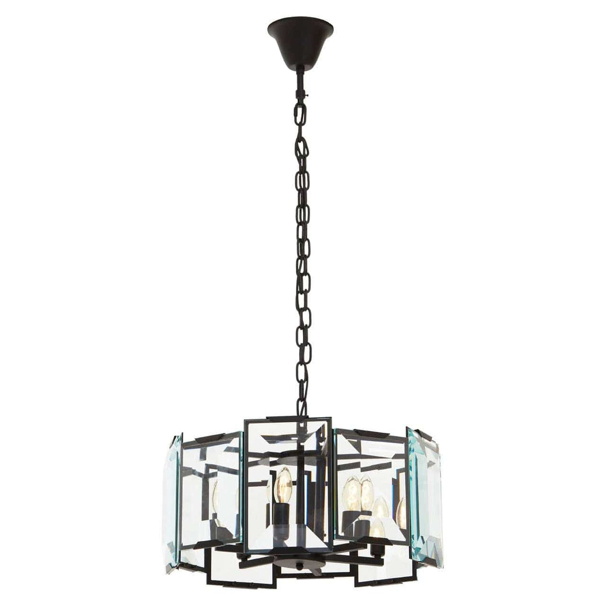 Babylon Black Six Bulb Chandelier.