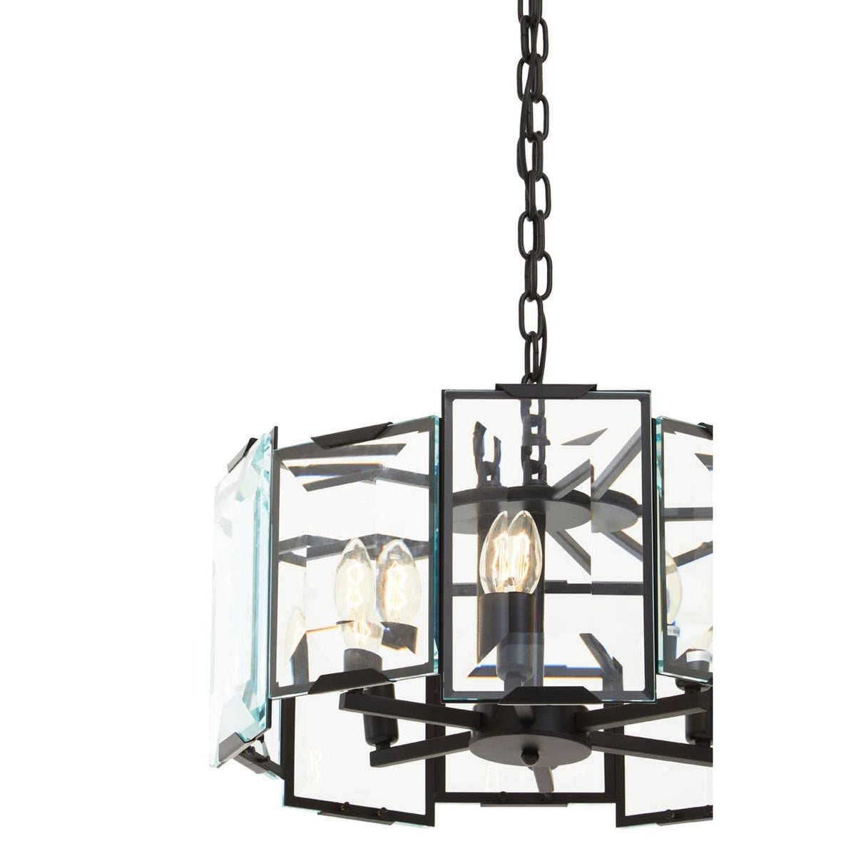 Babylon Black Six Bulb Chandelier.