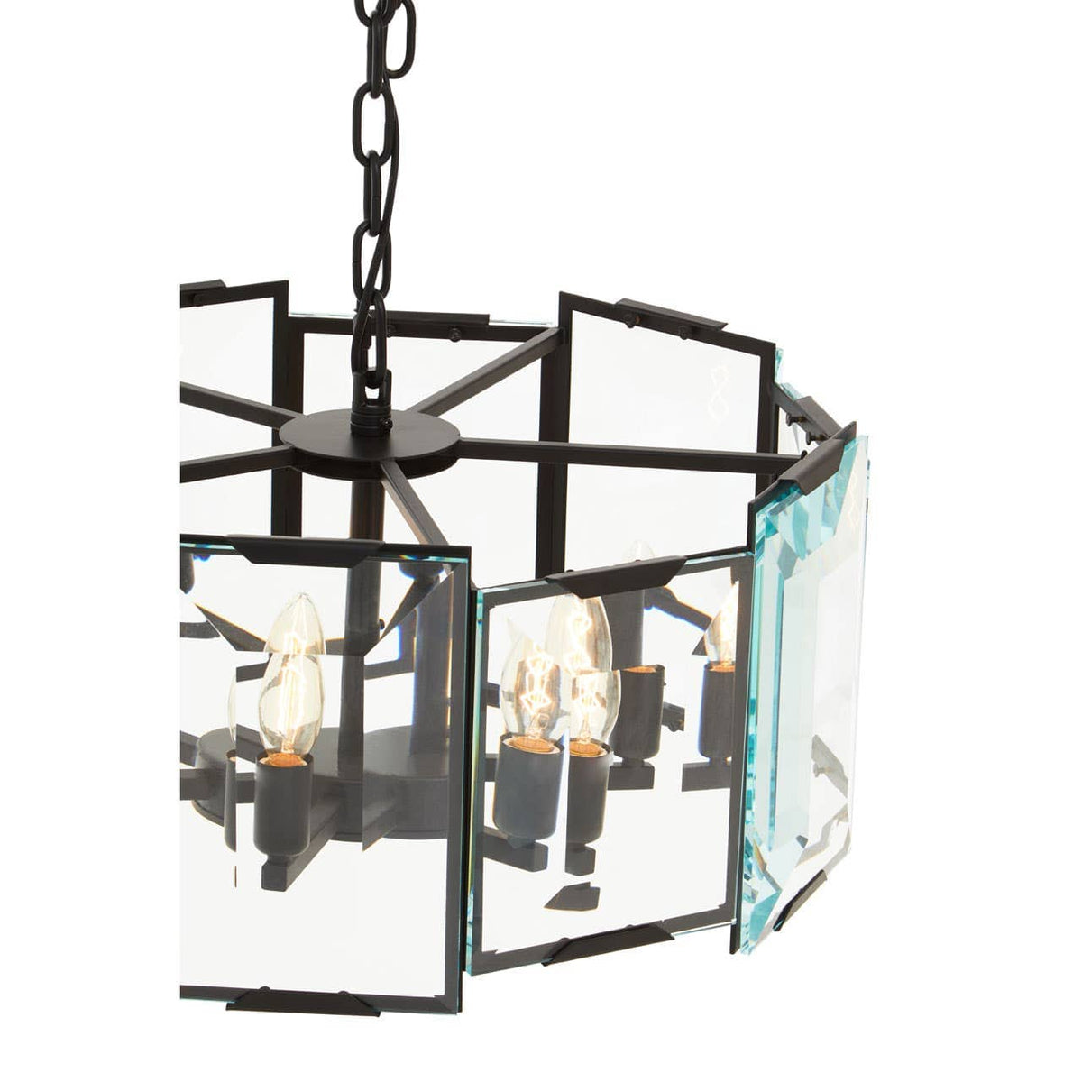 Babylon Black Six Bulb Chandelier.