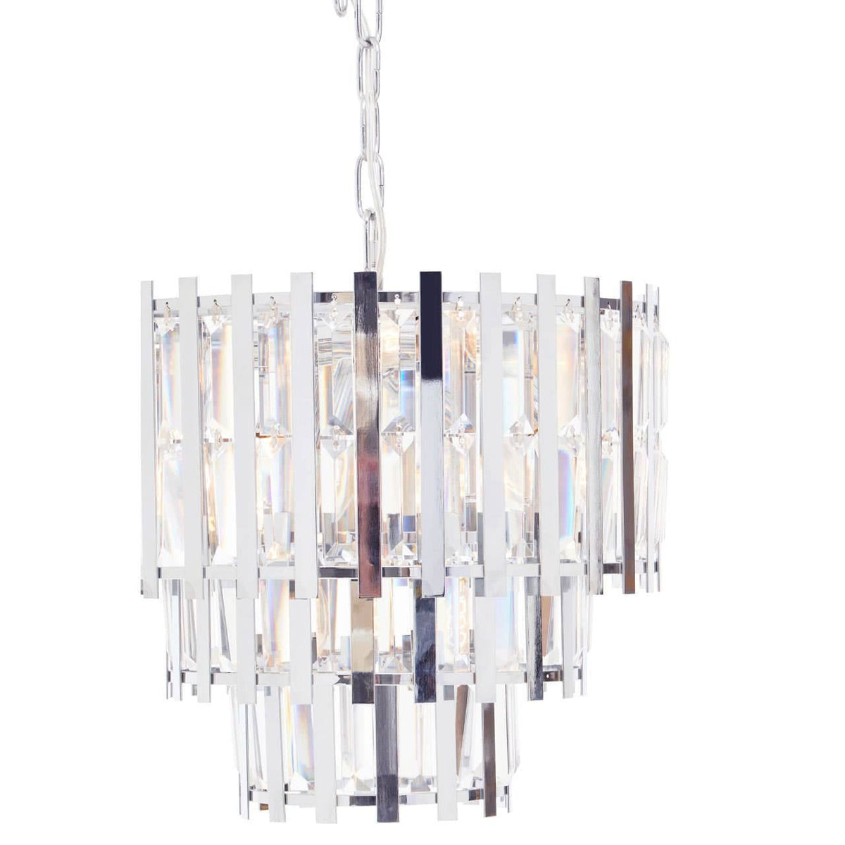 Noosa & Co. Lighting Babylon Eight Bulb Chrome Chandelier House of Isabella UK