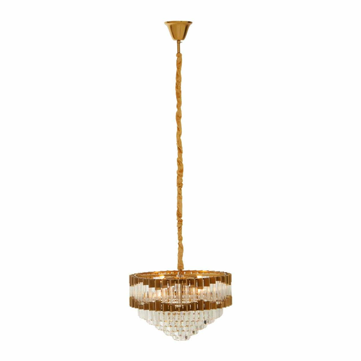 Babylon Four Bulb Antique Gold Chandelier.