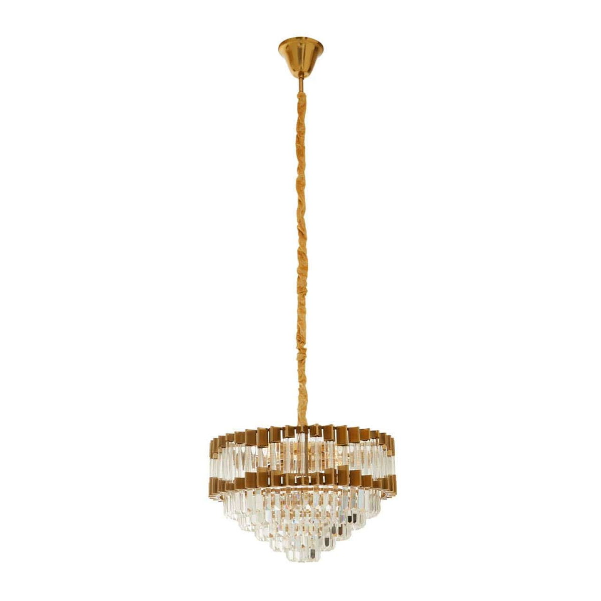 Babylon Four Bulb Antique Gold Chandelier.