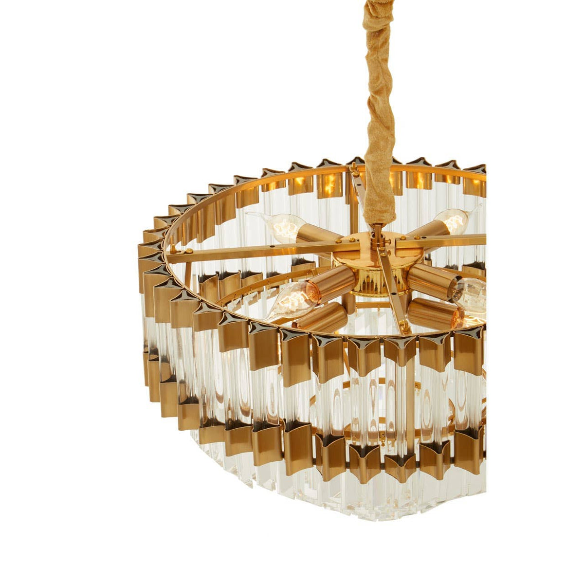 Babylon Four Bulb Antique Gold Chandelier.