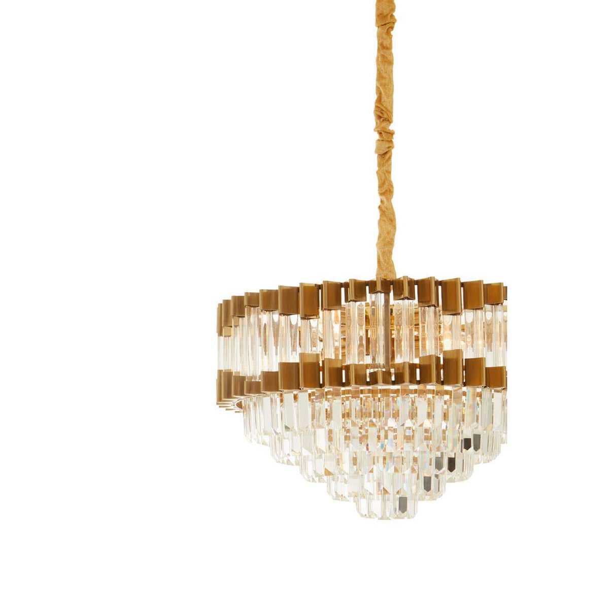 Babylon Four Bulb Antique Gold Chandelier.