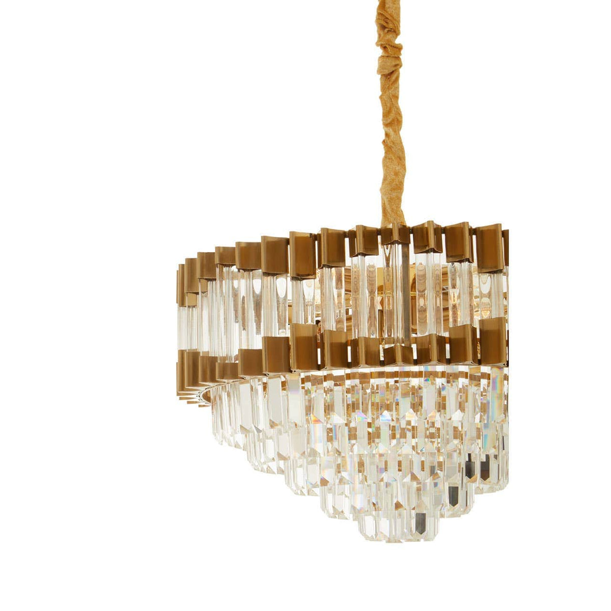 Babylon Four Bulb Antique Gold Chandelier.