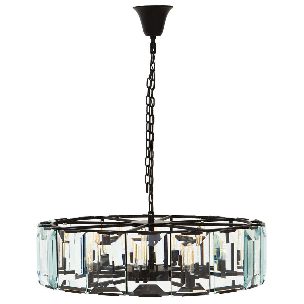 Babylon Large Black 12 Light Pendant Light.