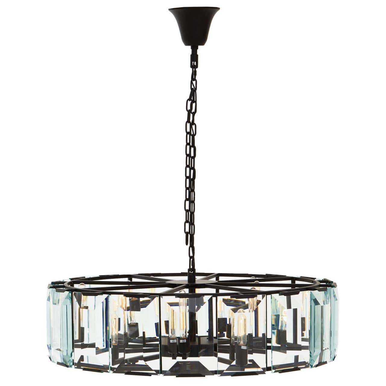 Noosa & Co. Lighting Babylon Large Black 12 Light Pendant Light House of Isabella UK