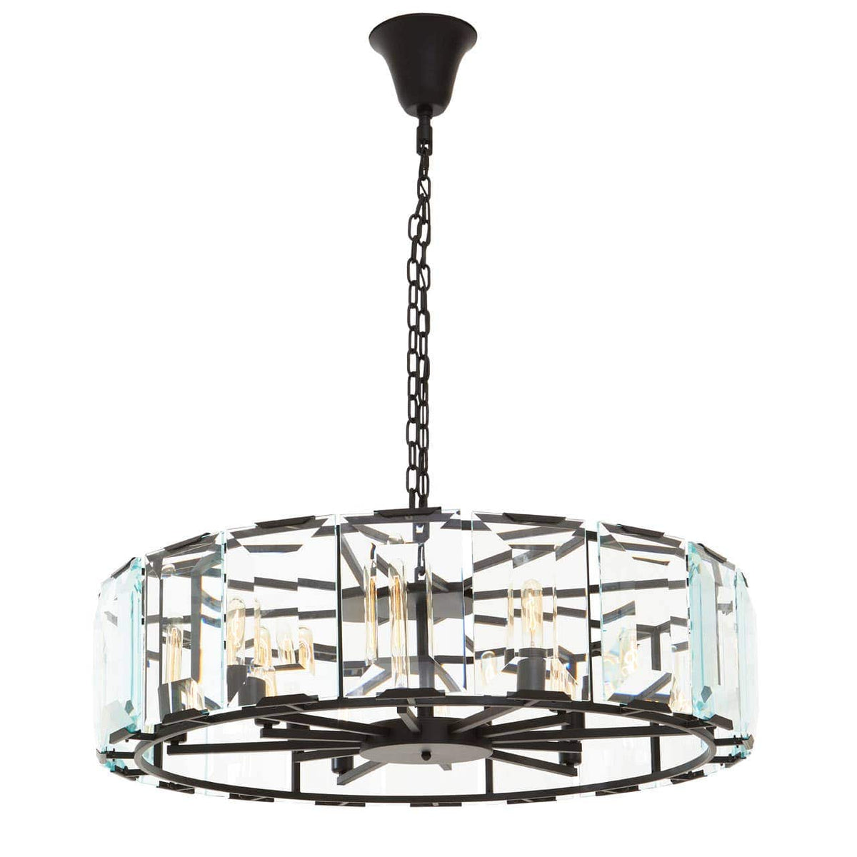 Babylon Large Black 12 Light Pendant Light.