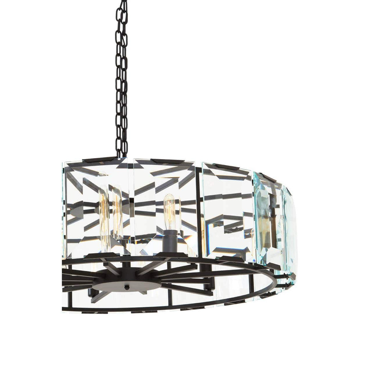 Babylon Large Black 12 Light Pendant Light.