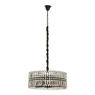 Noosa & Co. Lighting Babylon Six Bulb Black Crystal Chandelier House of Isabella UK