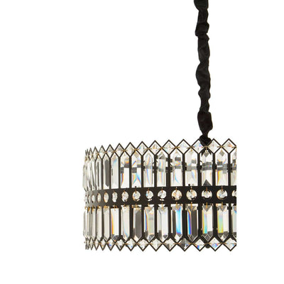 Noosa & Co. Lighting Babylon Six Bulb Black Crystal Chandelier House of Isabella UK