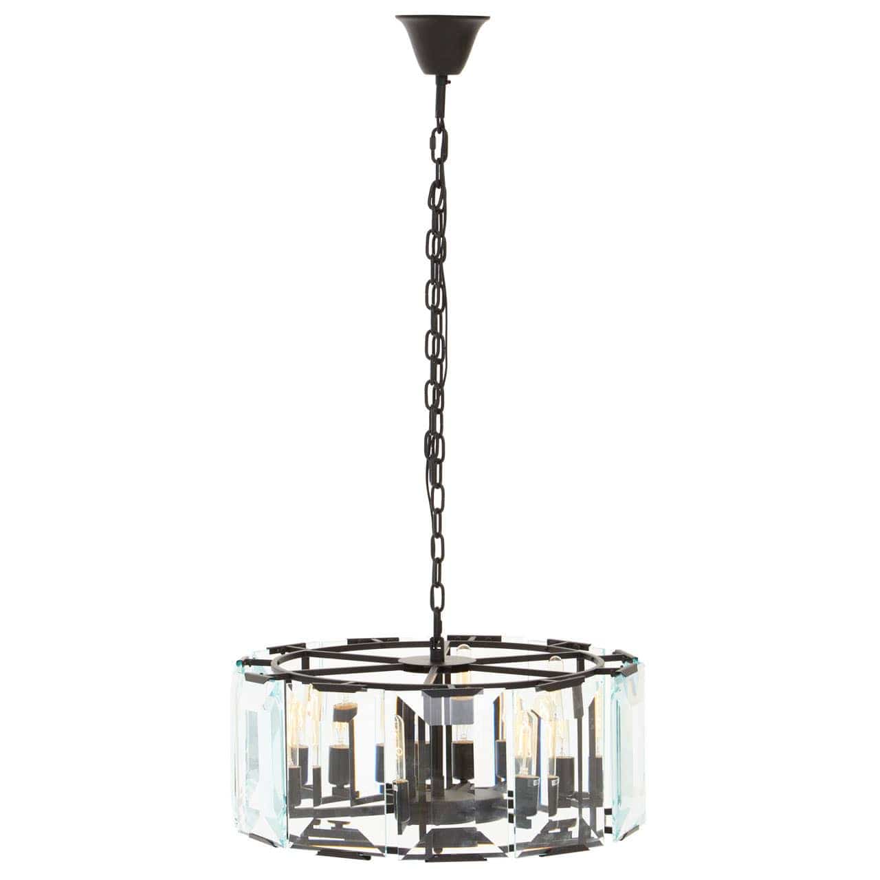 Noosa & Co. Lighting Babylon Small Black 6 Light Chandelier House of Isabella UK