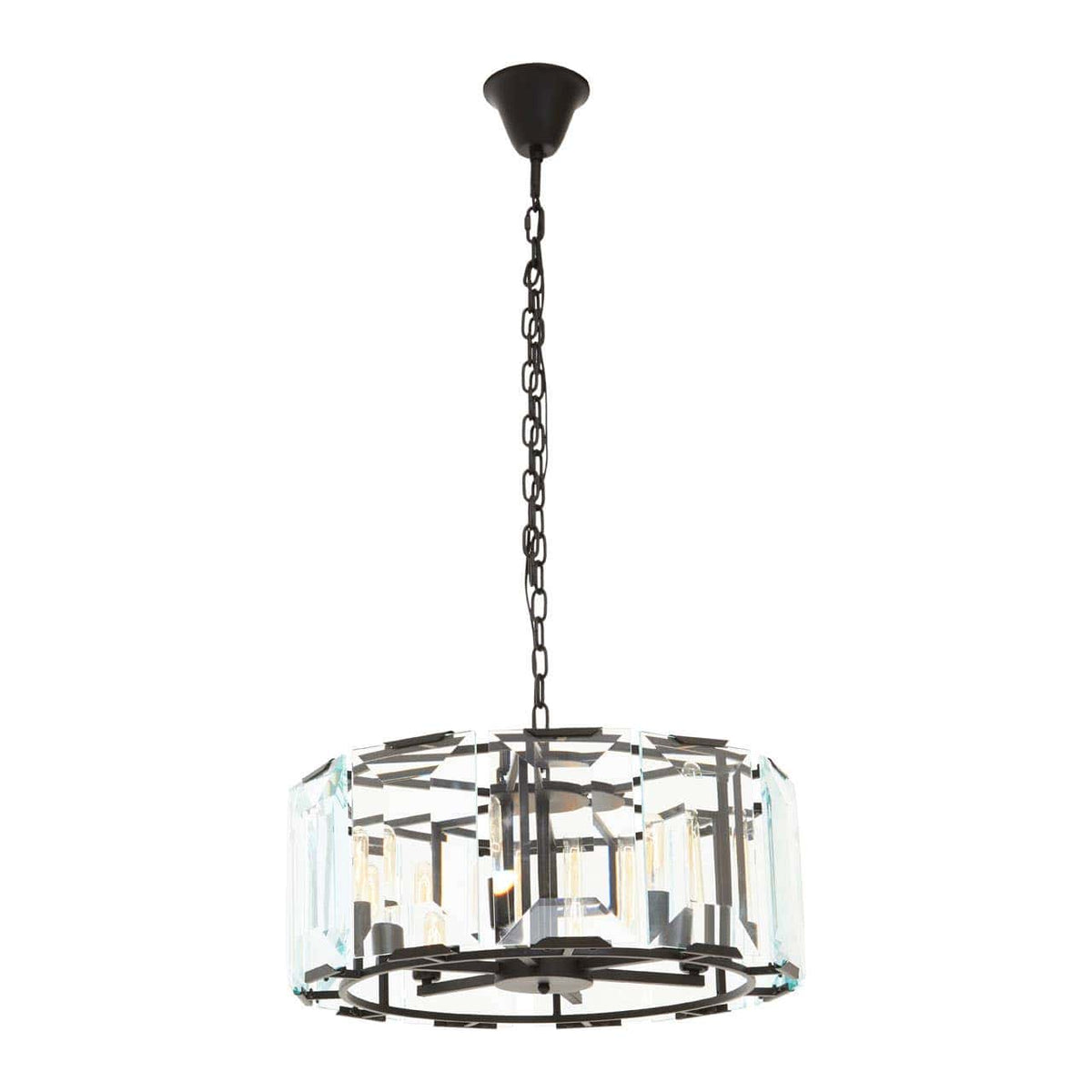 Babylon Small Black 6 Light Chandelier.