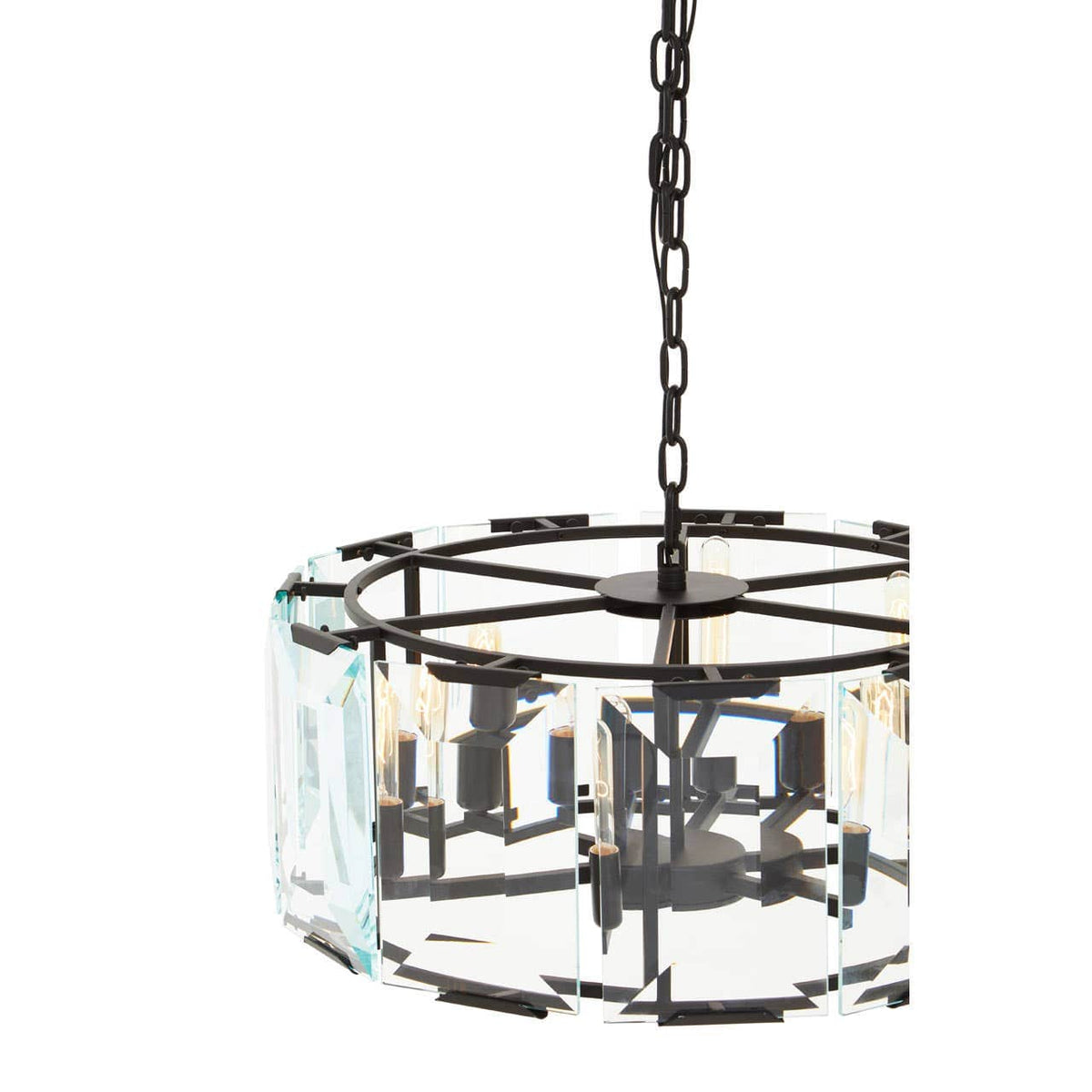 Babylon Small Black 6 Light Chandelier.