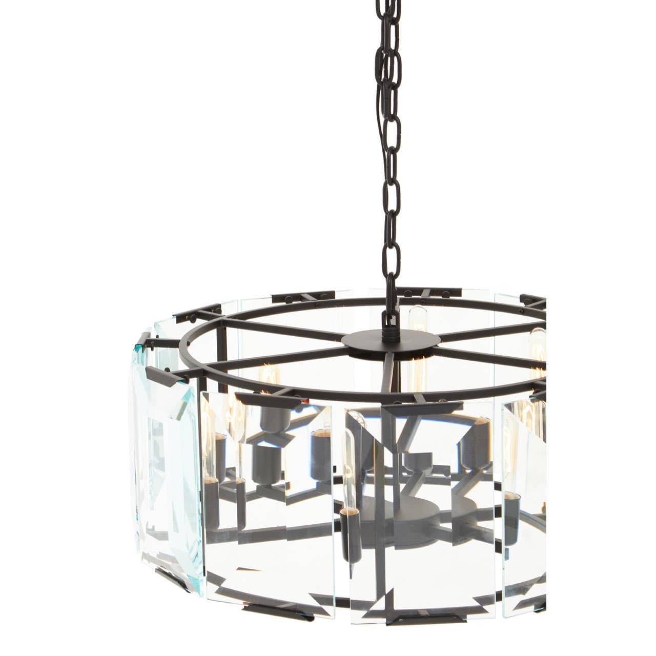 Noosa & Co. Lighting Babylon Small Black 6 Light Chandelier House of Isabella UK