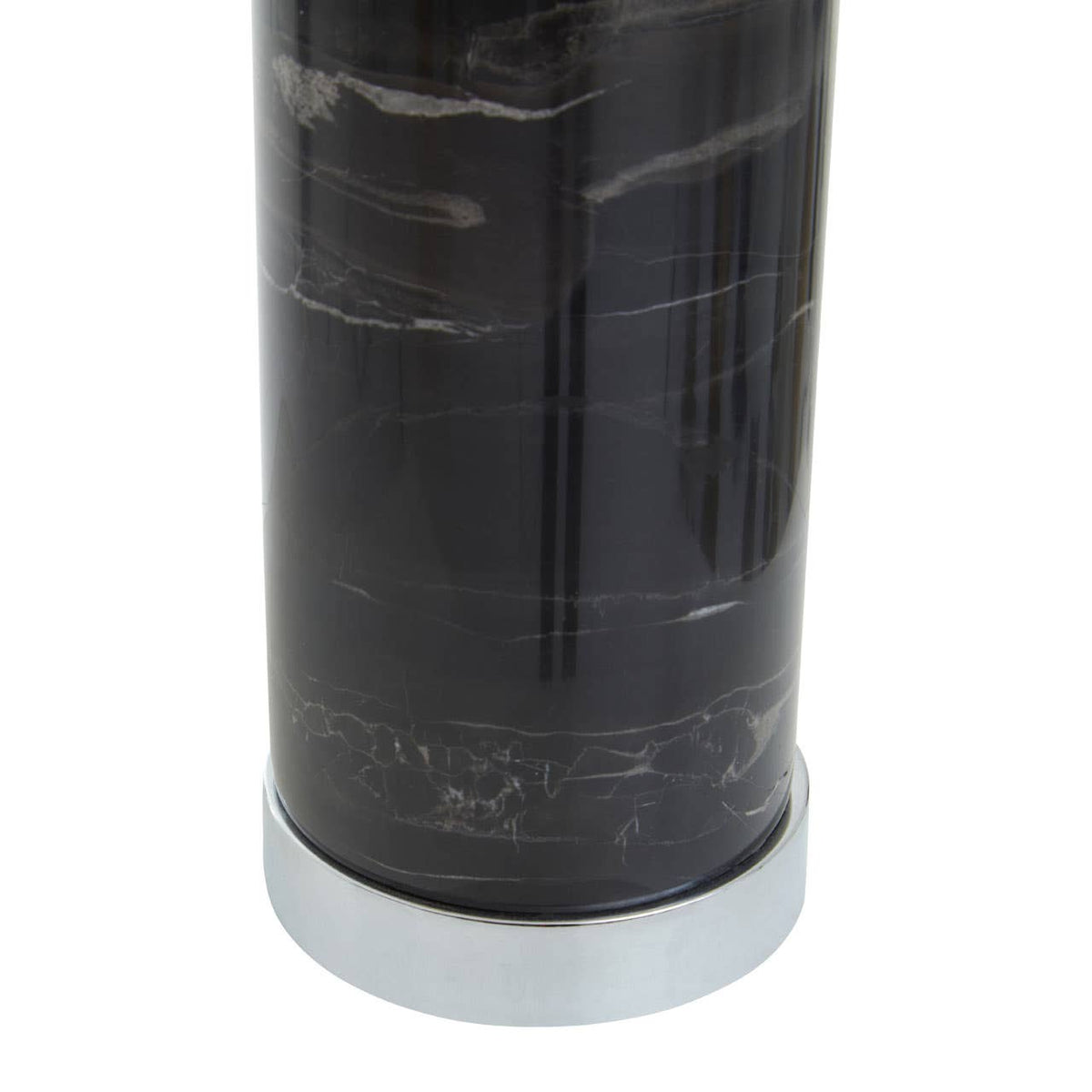 Ebony Table Lamp Chrome Base.