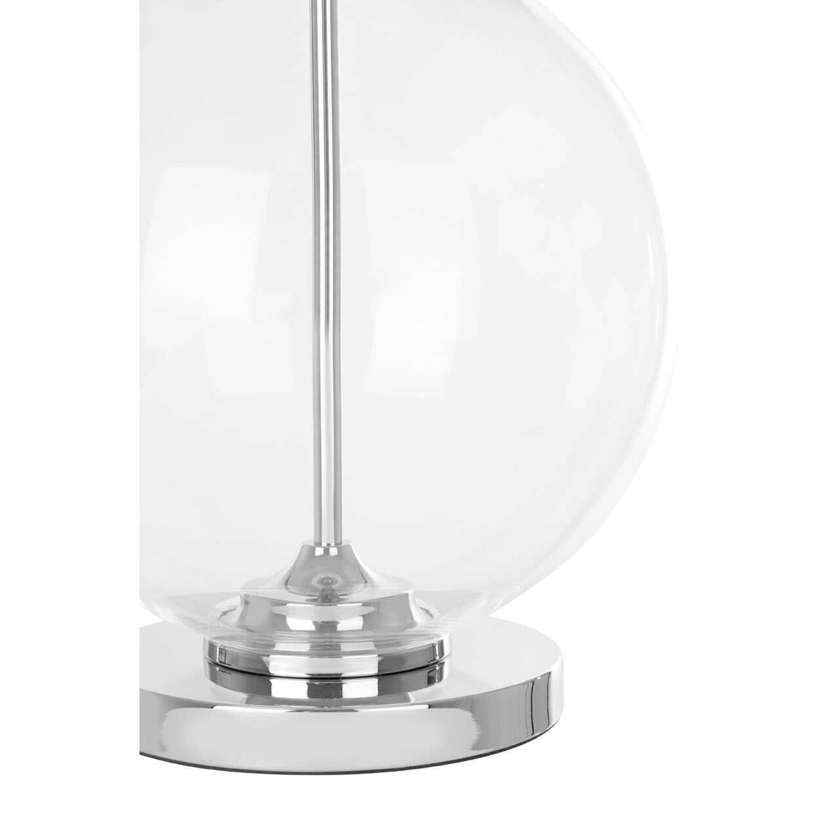 Edna Small Silver Silk Shade Table Lamp.