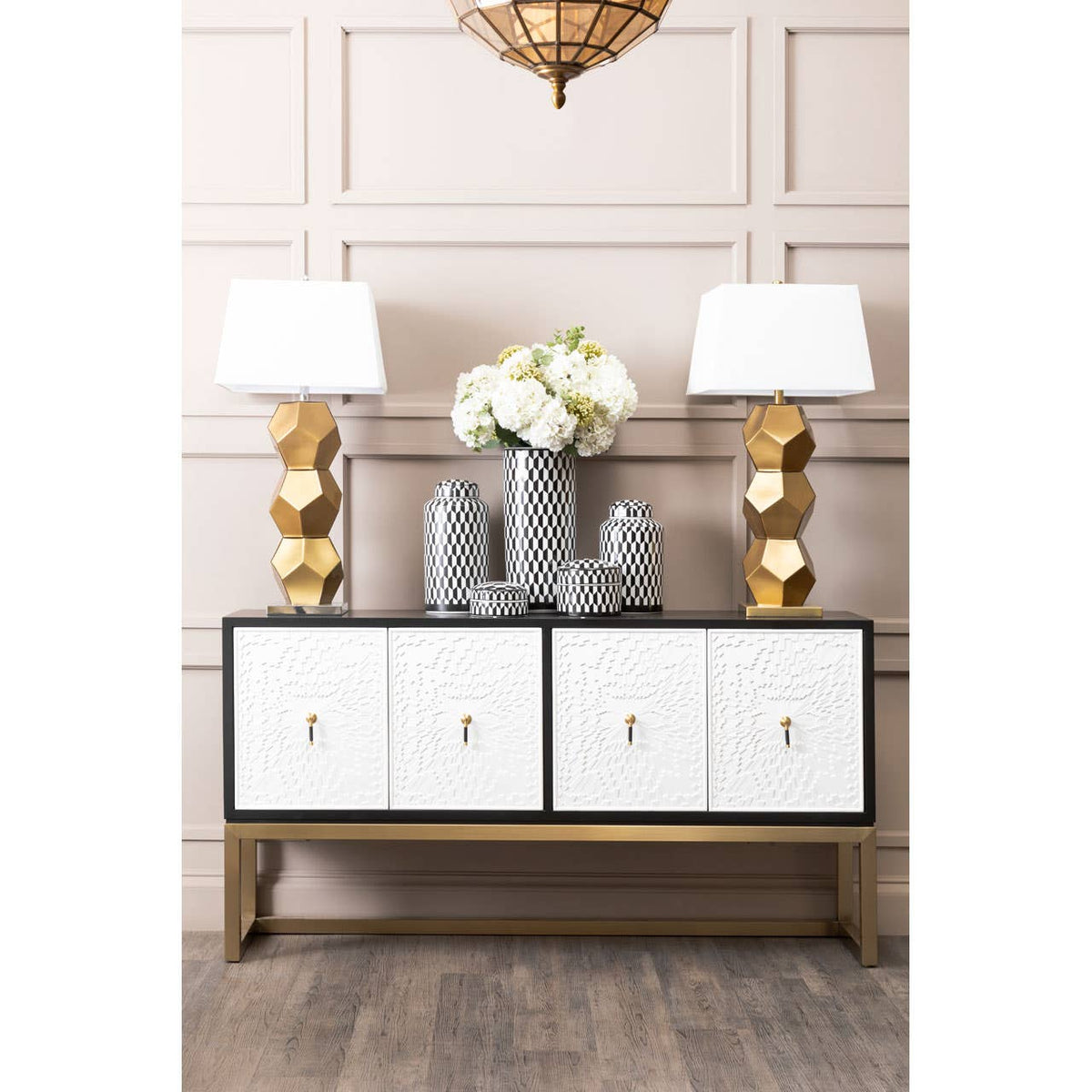 Eleri Ivory Shade Table Lamp.