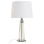 Helvetia Clear Crystal Table Lamp With Chrome Base.