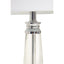 Helvetia Clear Crystal Table Lamp With Chrome Base.