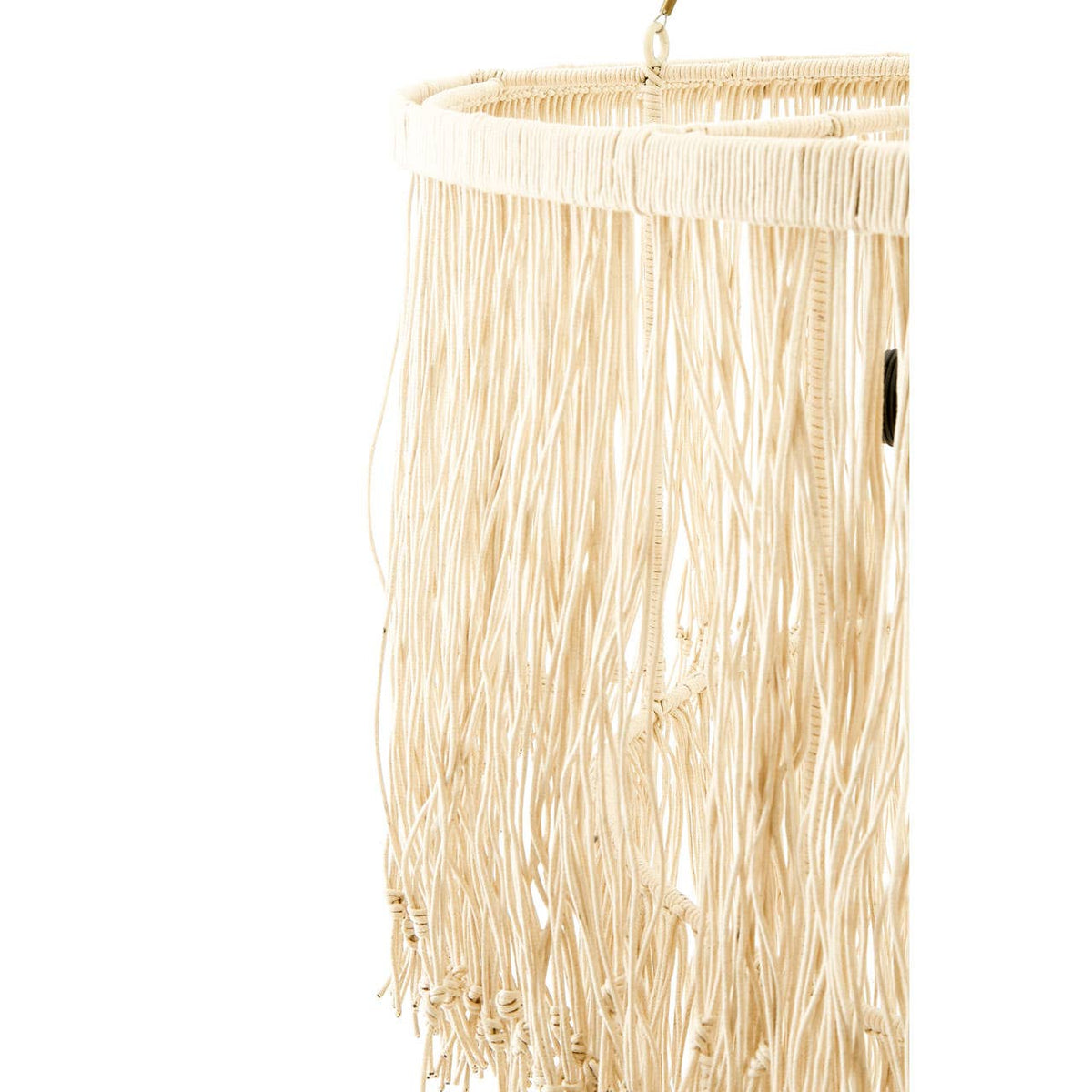 Hestina Cream Leather Ceiling Light.