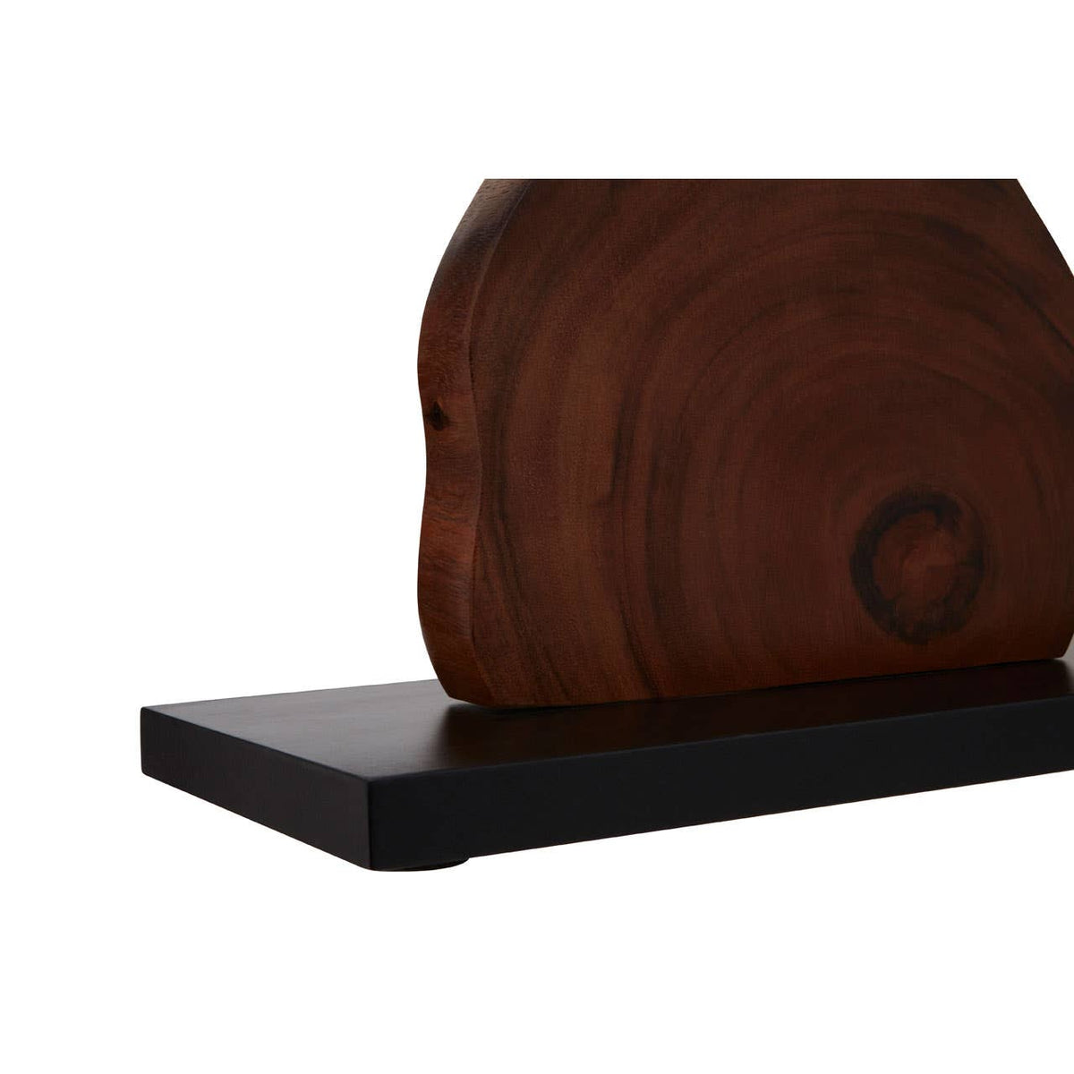 Hestina Table Lamp With Curved Wood Base.