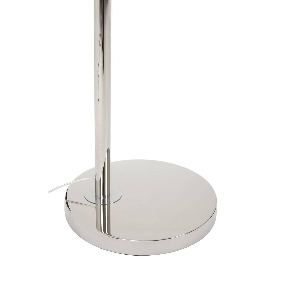 Hubert Nickel Finish Arc Floor Lamp.